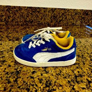 Toddler Puma Sneakers, Warriors Colors, Size 7
